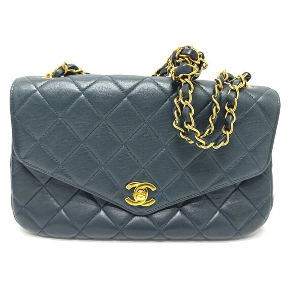 CHANEL Quilted Vintage Double Chain CC Matelasse CC Mark Chain Bag Shoulder ... - Picture 1 of 14